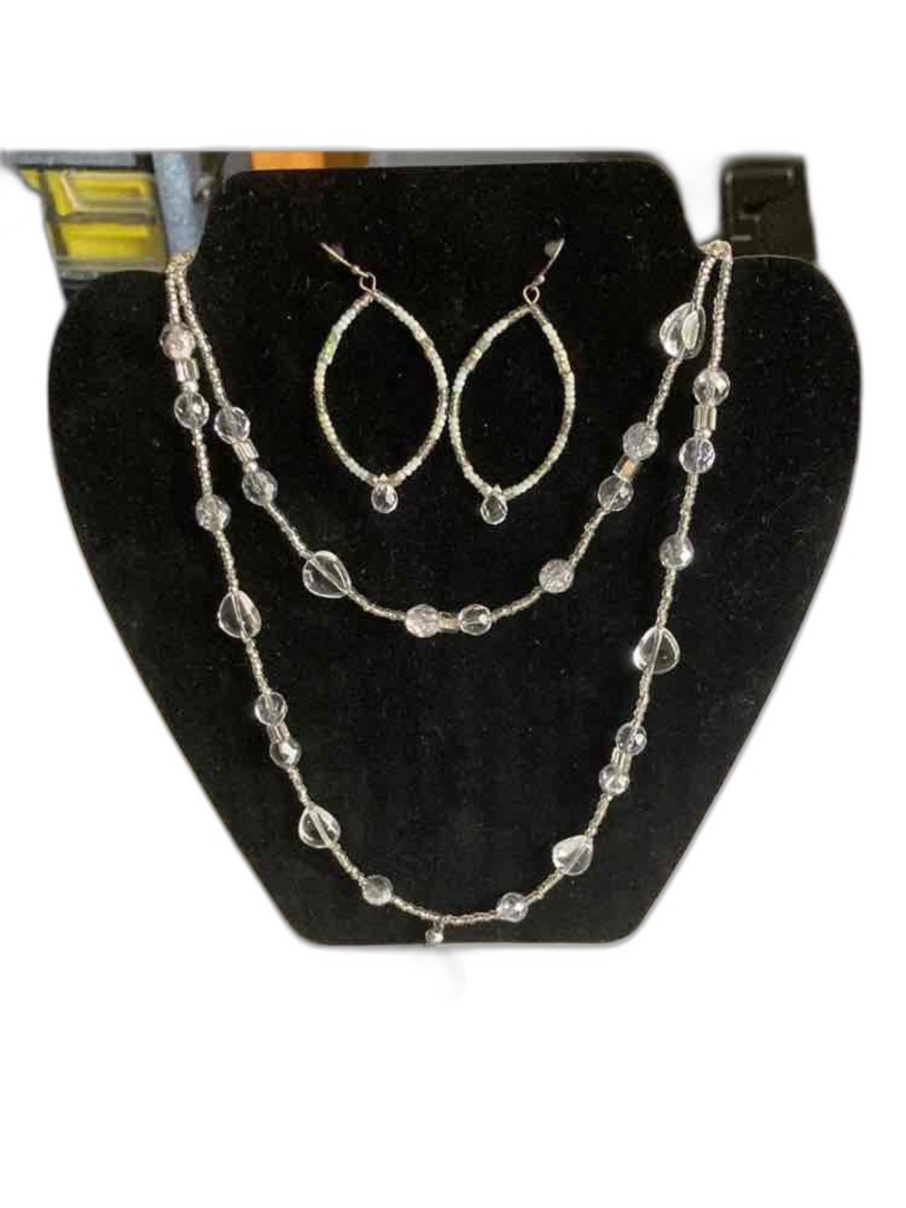 Crystal Necklace and Earring Set